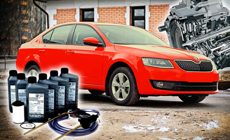 How to change the oil in the DSG7 of the Skoda Octavia A7. How much and when to fill up